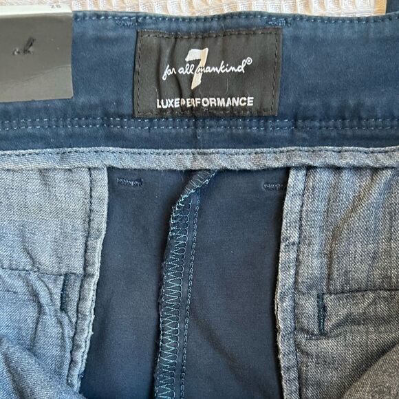 NWT 7 for All Mankind Men’s LUXE PERFORMANCE SLIMMY CHINO IN SATEEN NAVY sz 28 - Picture 11 of 11